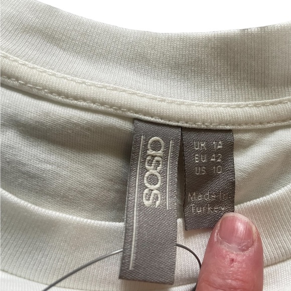 NWT ASOS Maternity Nursing Smock Top Crochet Hem - Picture 7 of 11